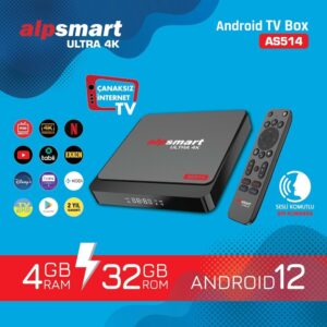 Alpsmart AS514 Android 4 GB Ram 32 GB Hafıza Sesli Komutlu (AIR) Akılı Kumanda