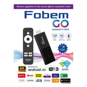 FOBEM Go 4k Stick Android Tv Box Medya Oynatıcı - Wi-fi6 1.5 Gb Ram 8 Gb Hafıza